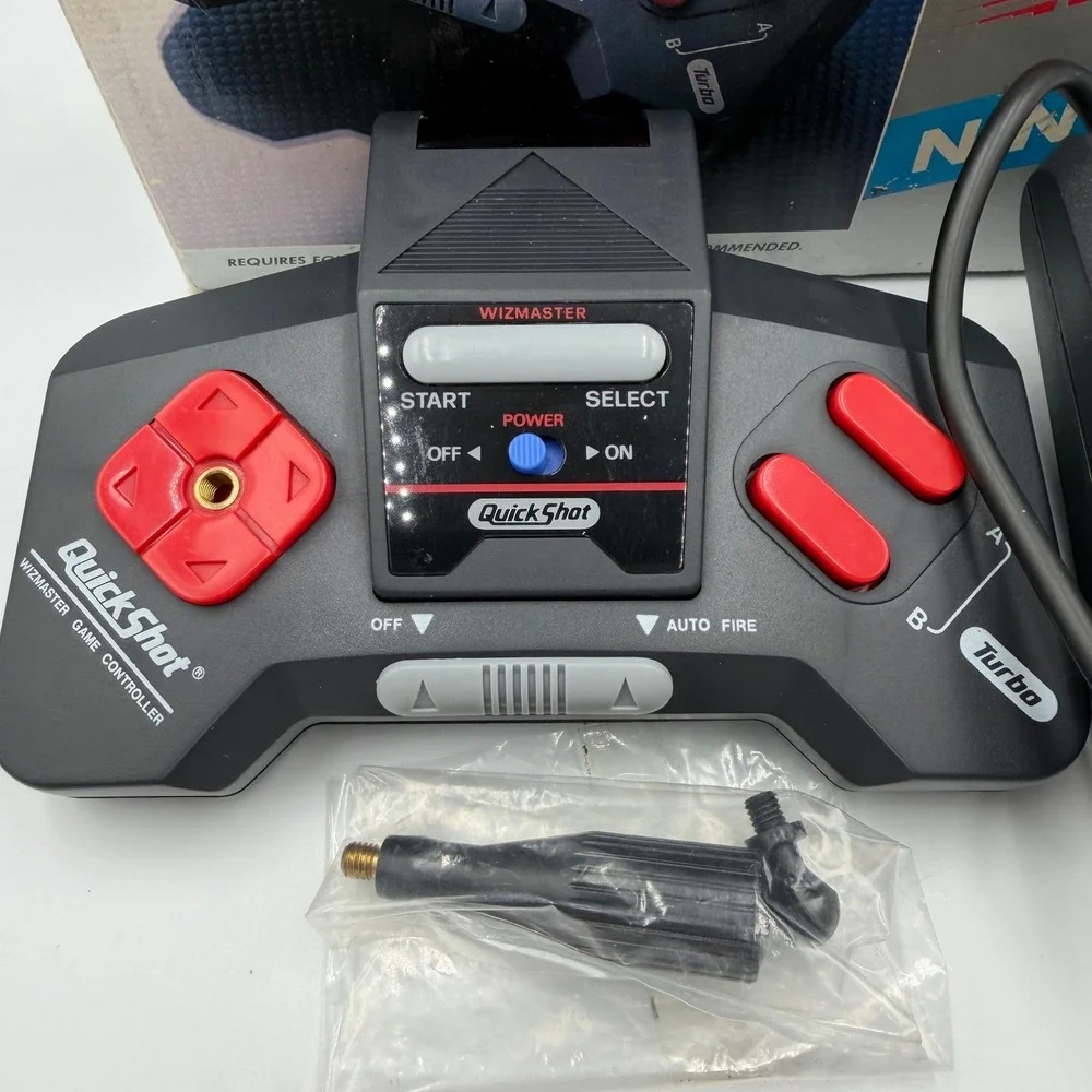 QuickShot NES Controller Wizmaster Wireless Nintendo Infrared Receiver CIB